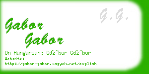 gabor gabor business card